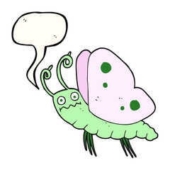 speech bubble cartoon funny butterfly