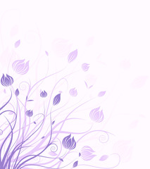 Absract background with floral ornaments
