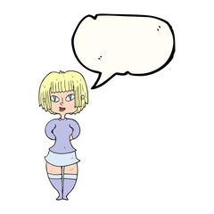 speech bubble cartoon happy woman