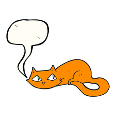 speech bubble cartoon cat