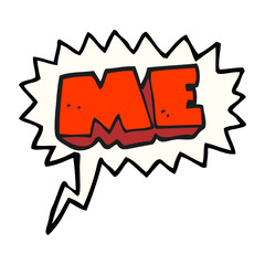 speech bubble cartoon ME symbol
