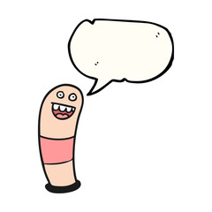 speech bubble cartoon worm