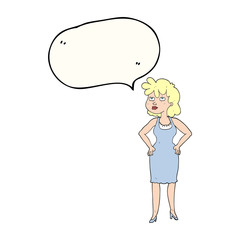 speech bubble cartoon annoyed woman