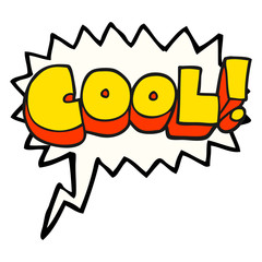 cool speech bubble cartoon symbol