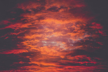 Sunset Clouds Background Retro