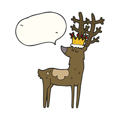speech bubble cartoon stag king
