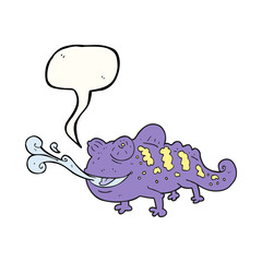 speech bubble cartoon chameleon