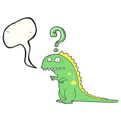 speech bubble cartoon confused dinosaur