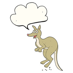speech bubble cartoon kangaroo