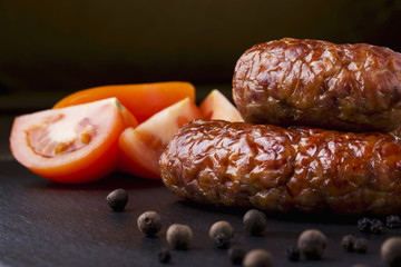 the fried sausage