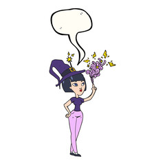 speech bubble cartoon witch