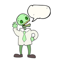 speech bubble cartoon zombie businessman