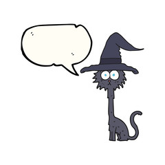 speech bubble cartoon halloween cat