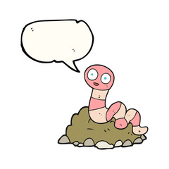 speech bubble cartoon earthworm