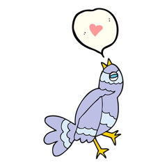 speech bubble cartoon bird singing