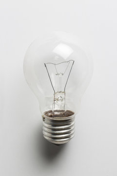 Lightbulb on white background