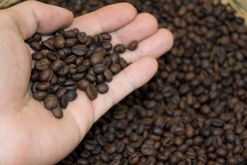 Roasted Coffee Beans Espresso and hand