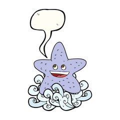speech bubble cartoon starfish
