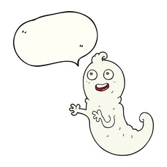 Obraz premium speech bubble cartoon ghost