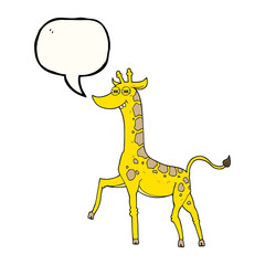 speech bubble cartoon giraffe