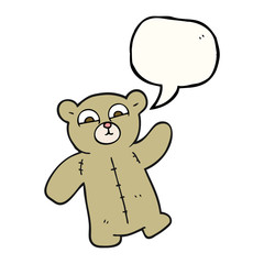 Obraz na płótnie Canvas speech bubble cartoon teddy bear