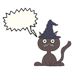 speech bubble cartoon halloween cat