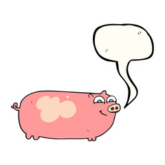 speech bubble cartoon pig