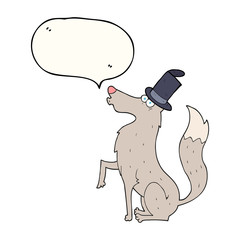 speech bubble cartoon wolf