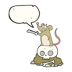 speech bubble cartoon graveyard rat