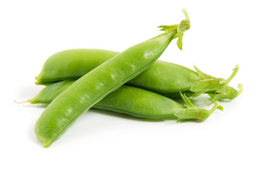 Peas isolated on white