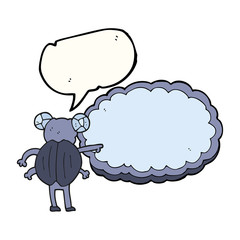 speech bubble cartoon pointing insect