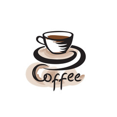 Coffee cup icon. Coffee break background. Coffee house  or cafe concept.
