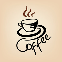 Coffee cup icon. Coffee break background. Coffee house  or cafe concept.