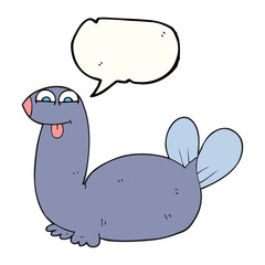 speech bubble cartoon seal