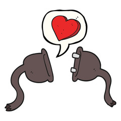 Obraz premium speech bubble cartoon electrical plugs