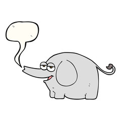 speech bubble cartoon elephant squirting water