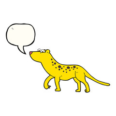 speech bubble cartoon leopard