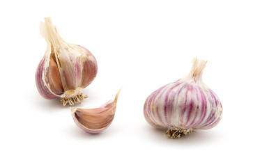 garlic isolated on white background
