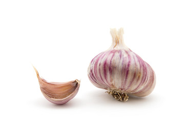 garlic isolated on white background