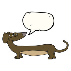speech bubble cartoon dachshund