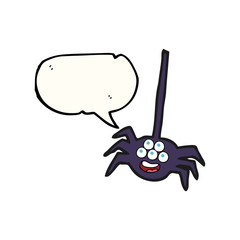 speech bubble cartoon halloween spider