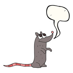 speech bubble cartoon rat
