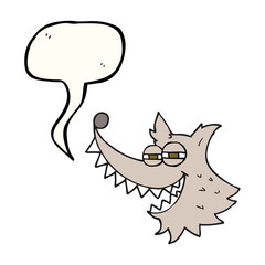 speech bubble cartoon crazy wolf