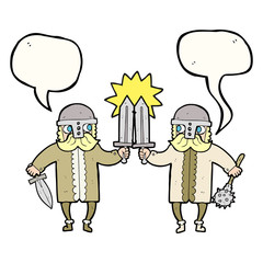 speech bubble cartoon viking warriors
