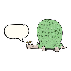 speech bubble cartoon tortoise