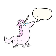 speech bubble cartoon unicorn