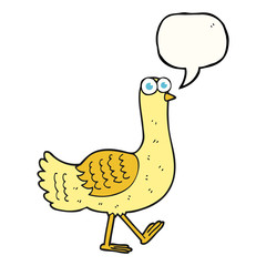speech bubble cartoon bird