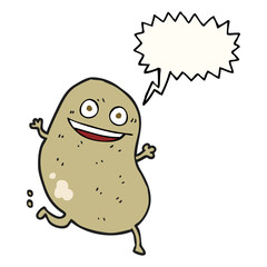 speech bubble cartoon potato running