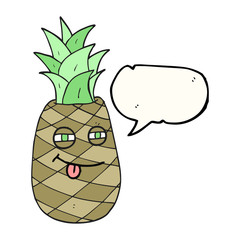 speech bubble cartoon pineapple