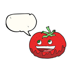 speech bubble cartoon tomato